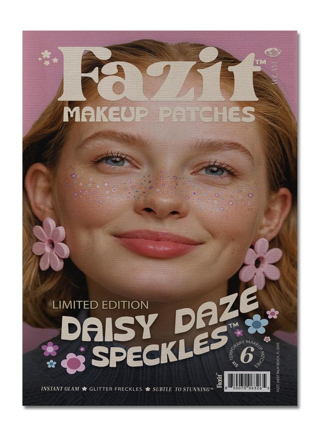 Fazit Makeup Patches - Daisy Speckles - Glow Up Make-Up Patches - Cute Glitter Makeup Accessories for Women - Cosmetic Glitter for Face